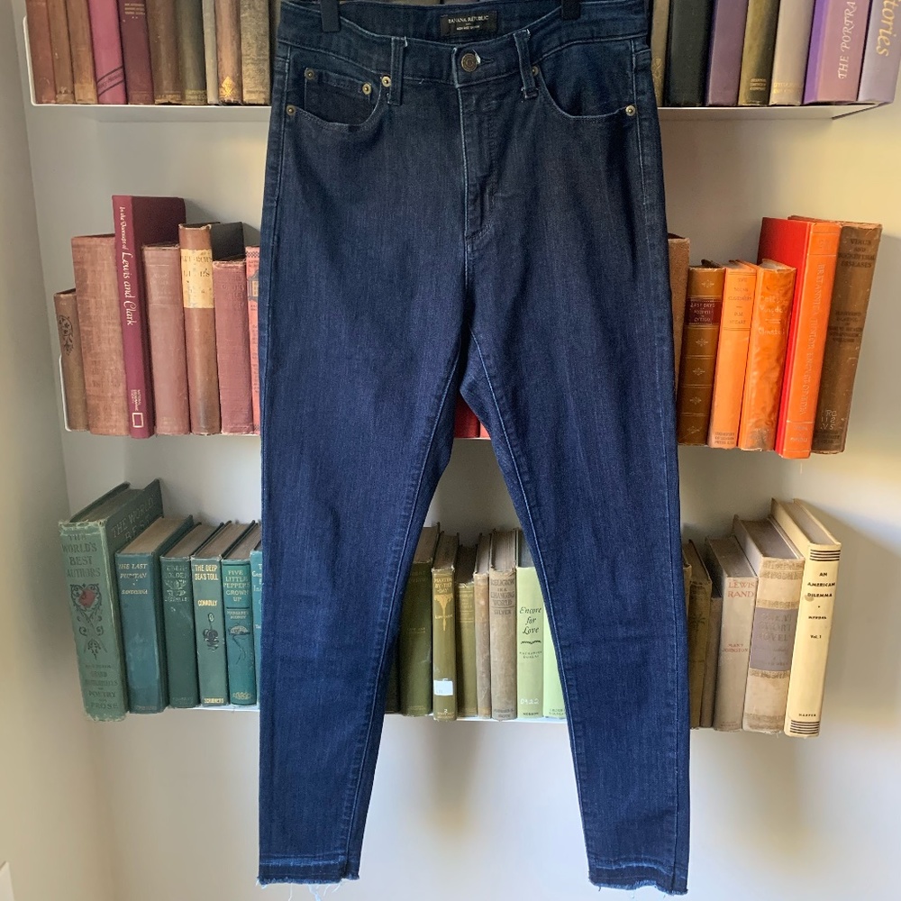 Banana Republic Dark Denim High Rise Jeans